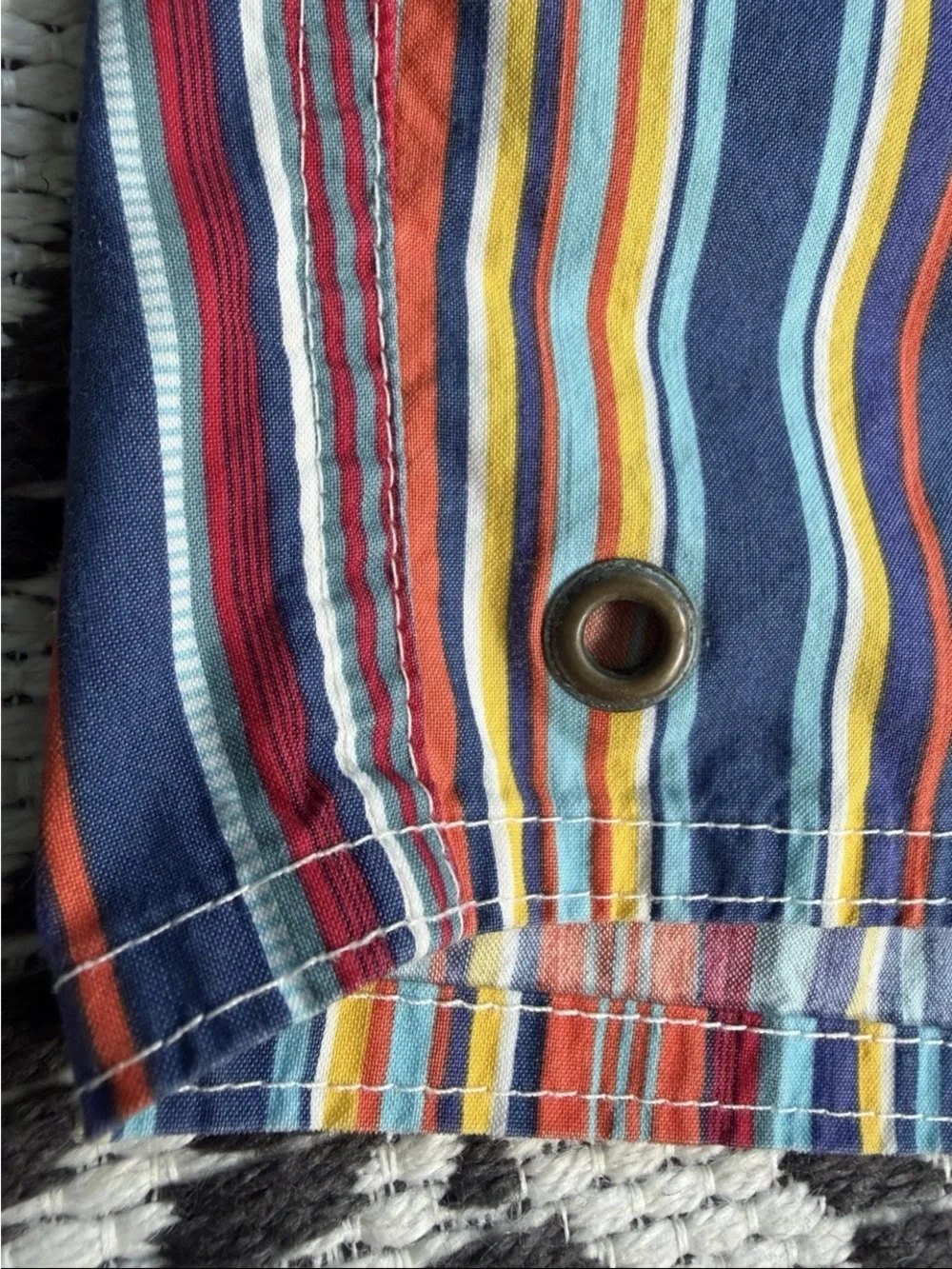 Vtg Polo Ralph Lauren Size M Swim Trunks Board Shorts Multi Colored Stripe Retro